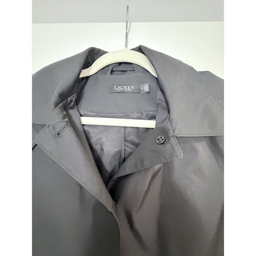 Ralph Lauren Black Label Womens Black Hooded Softshell Rain Coat M - Picture 4 of 6